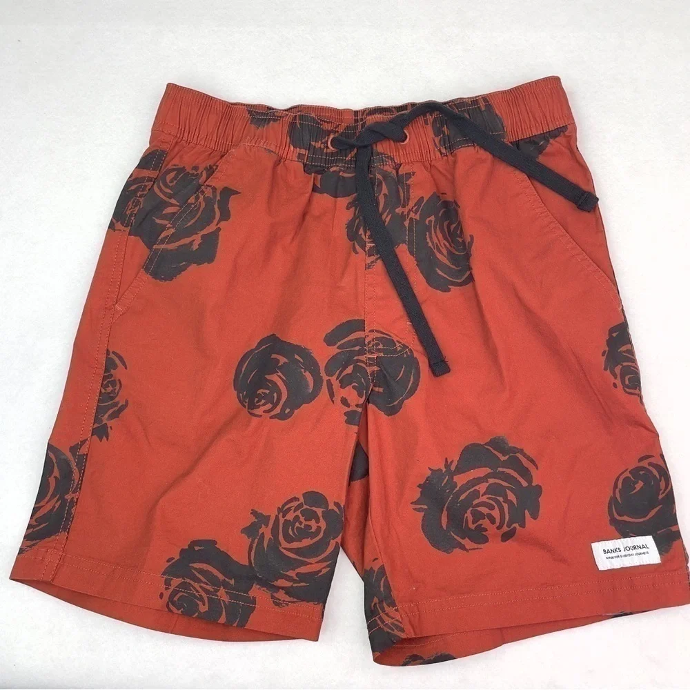 NWT Banks Journal Men’s Roses Swim  Boardshort! Size XS